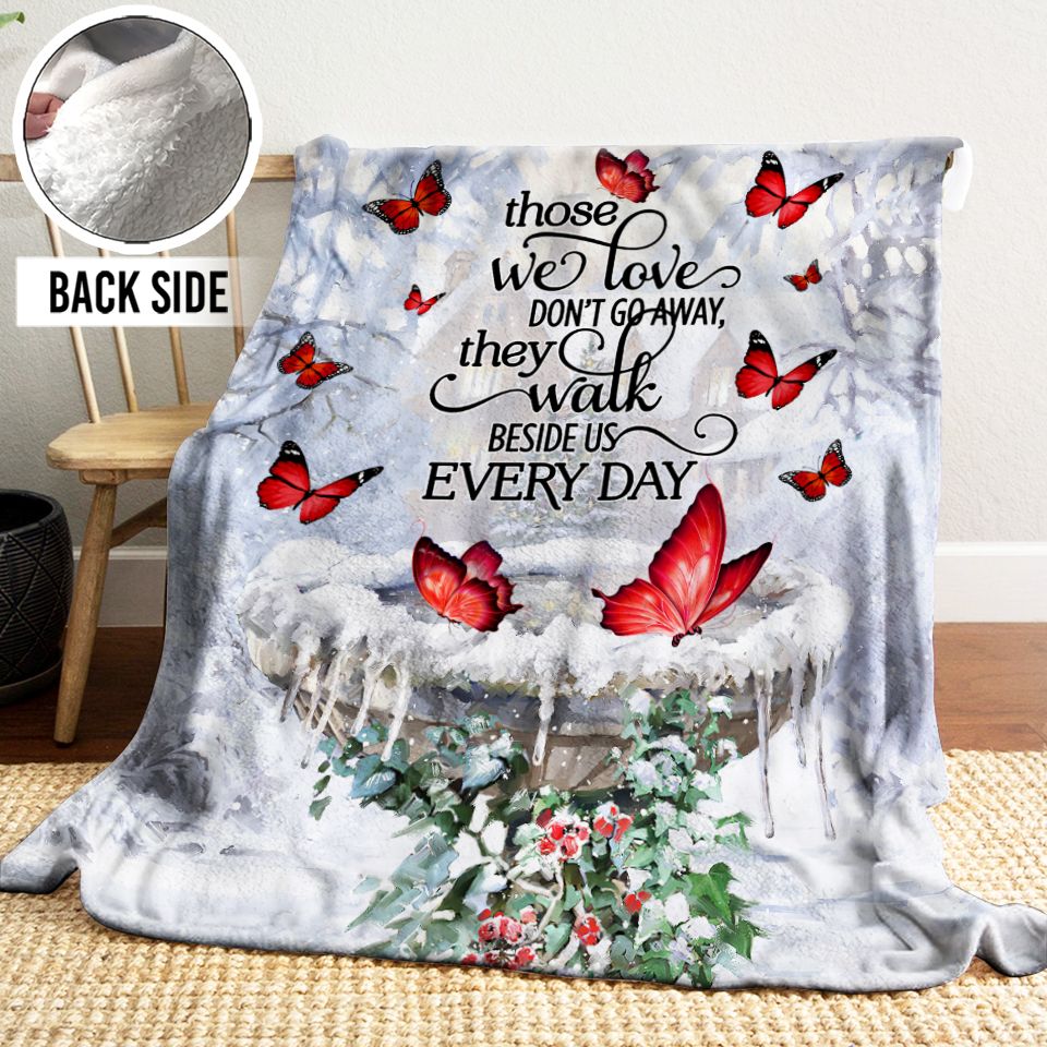 Butterfly Sherpa Fleece Blanket