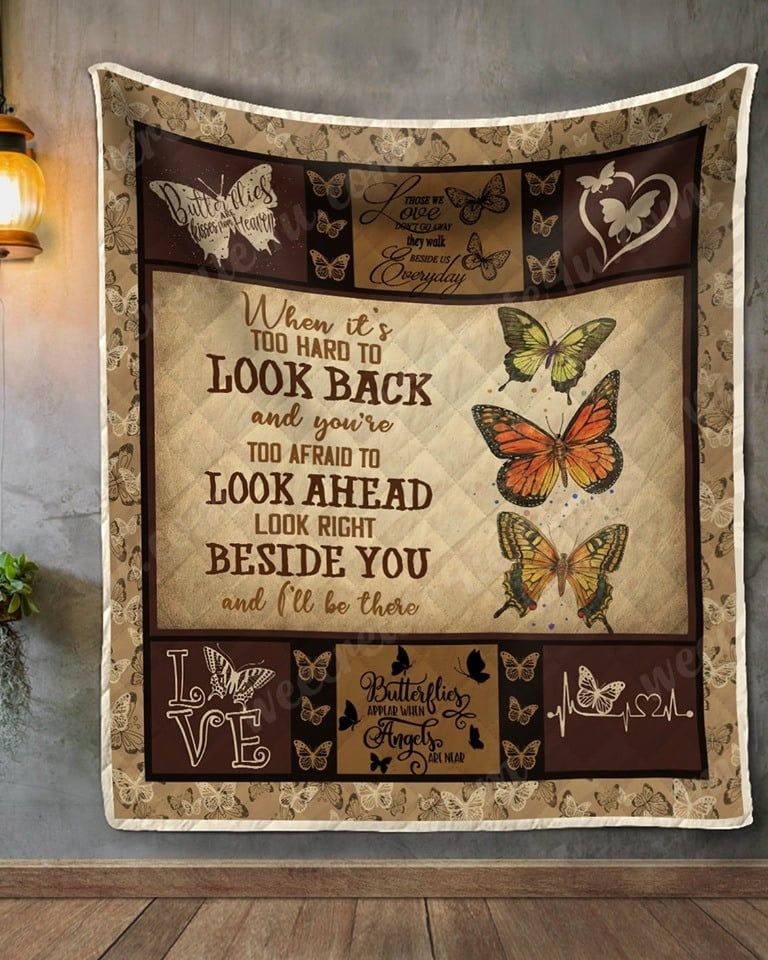 Butterfly Love Heaven Quilt Blanket Christmas Gift Dhc04011678Dd