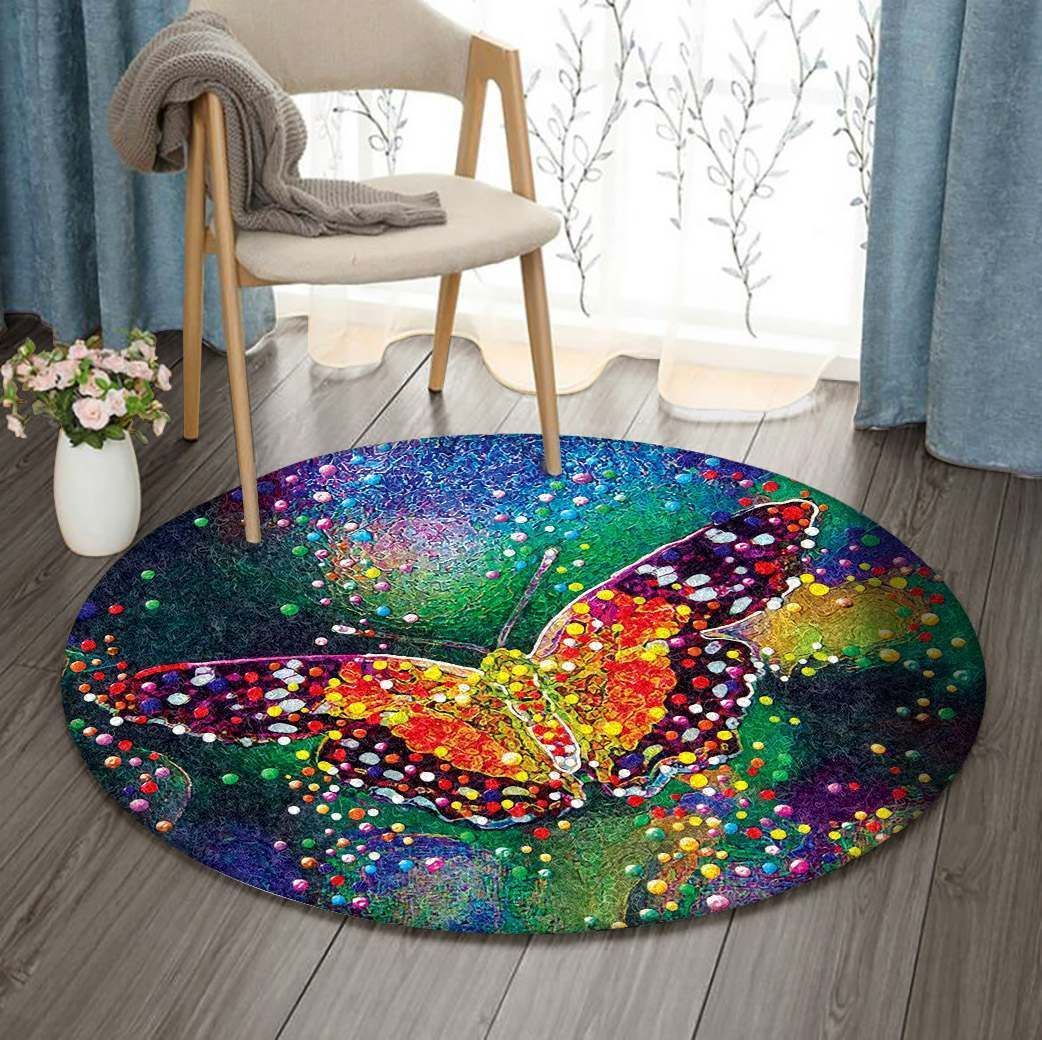 Butterfly Round Carpet