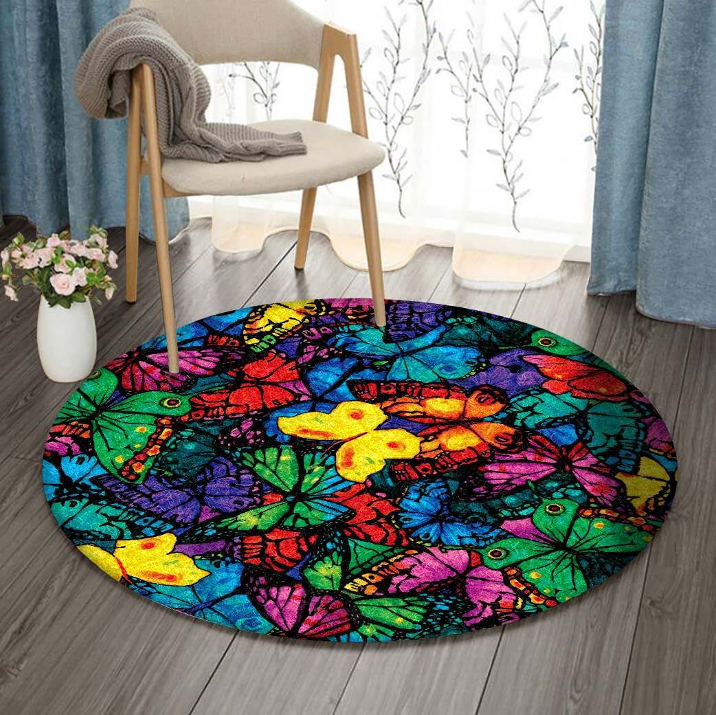 Butterfly Round Carpet