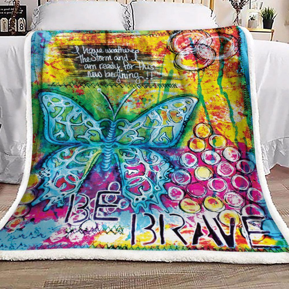 Butterfly Sherpa Fleece Blanket