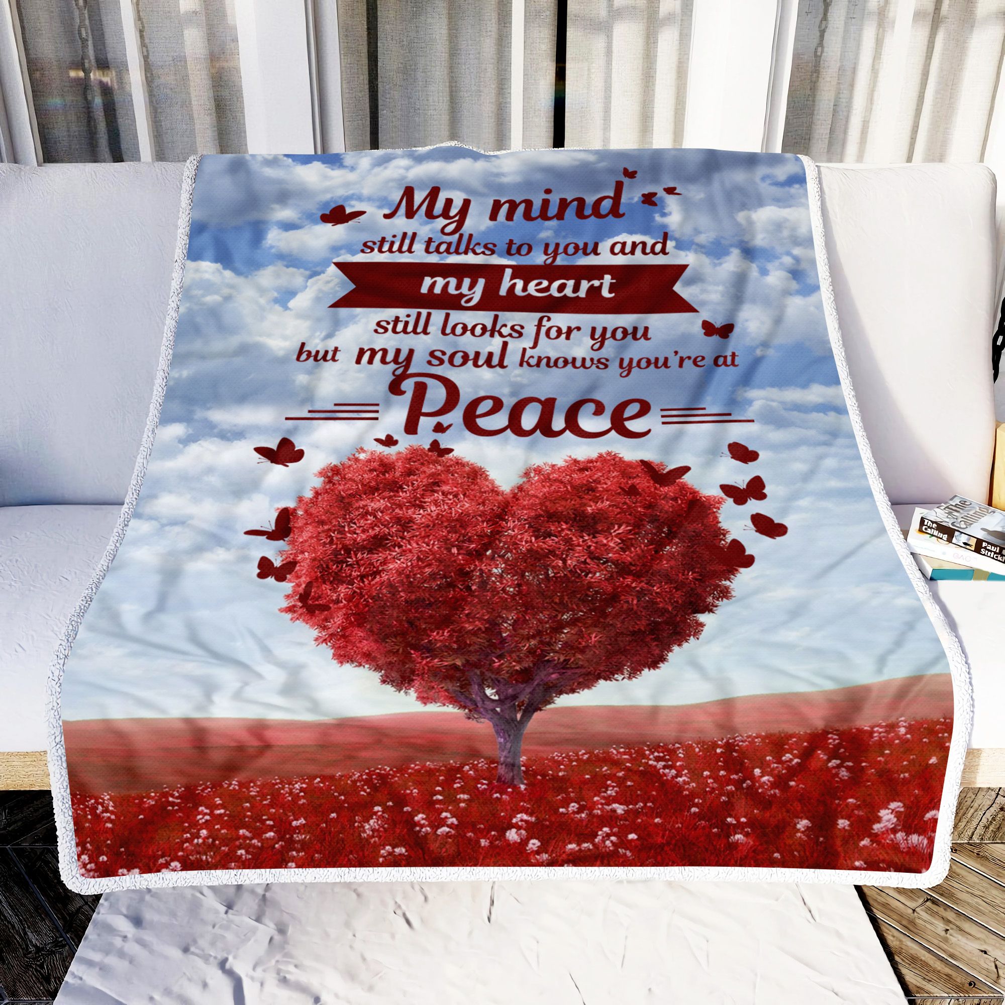 Butterfly My Mind Still Talk To You Fleece Blanket