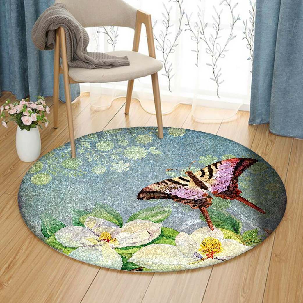 Butterfly Round Carpet