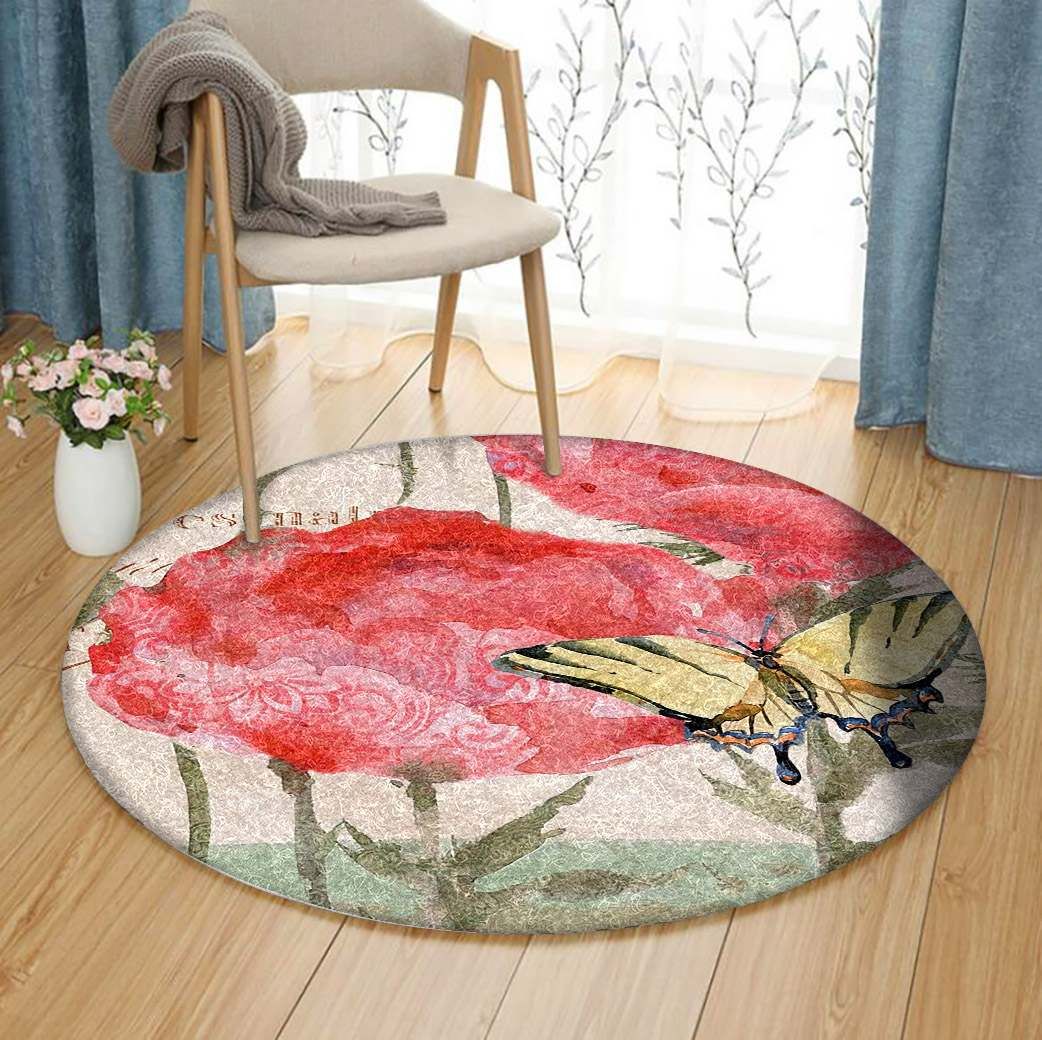 Butterfly Round Carpet