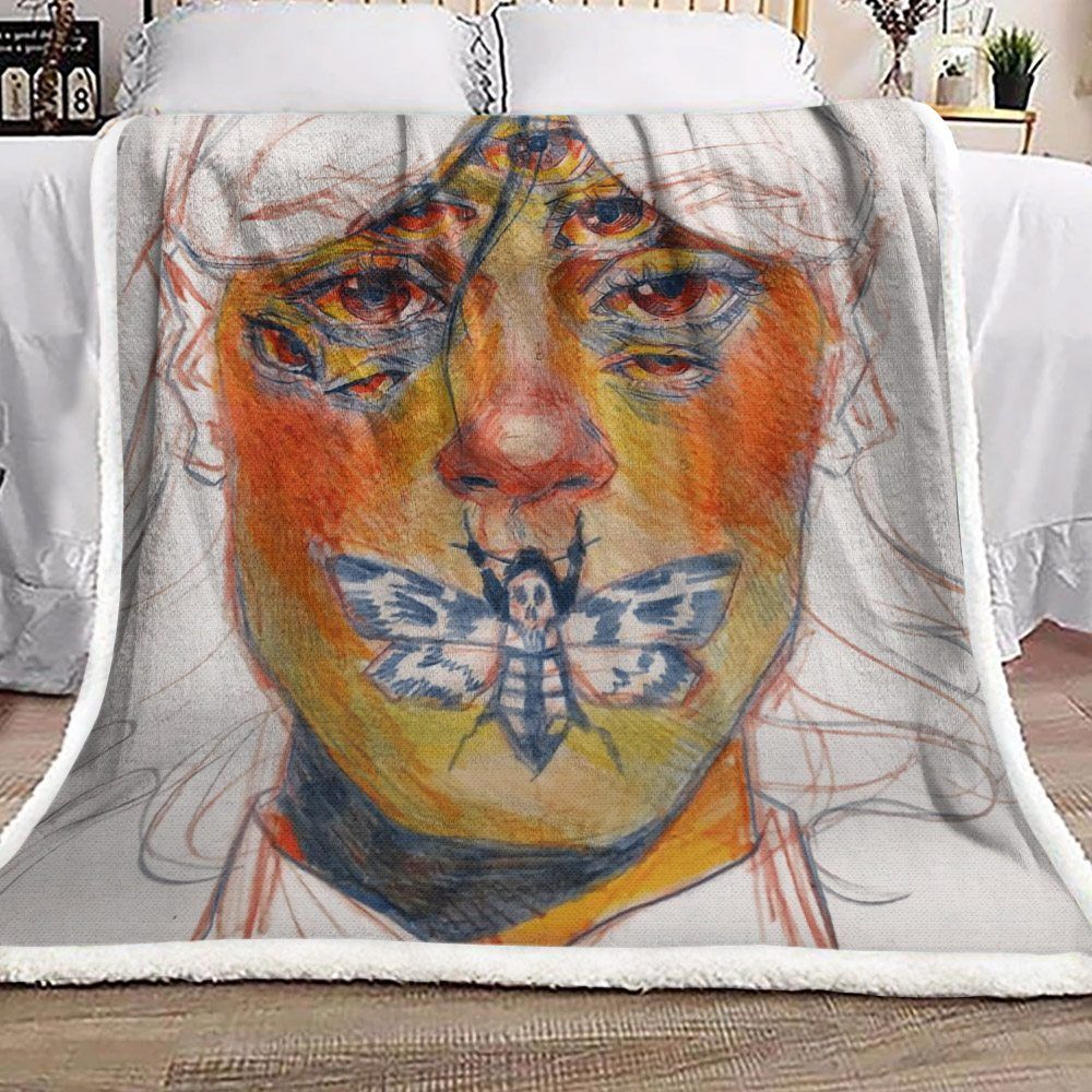 Butterfly Sherpa Fleece Blanket