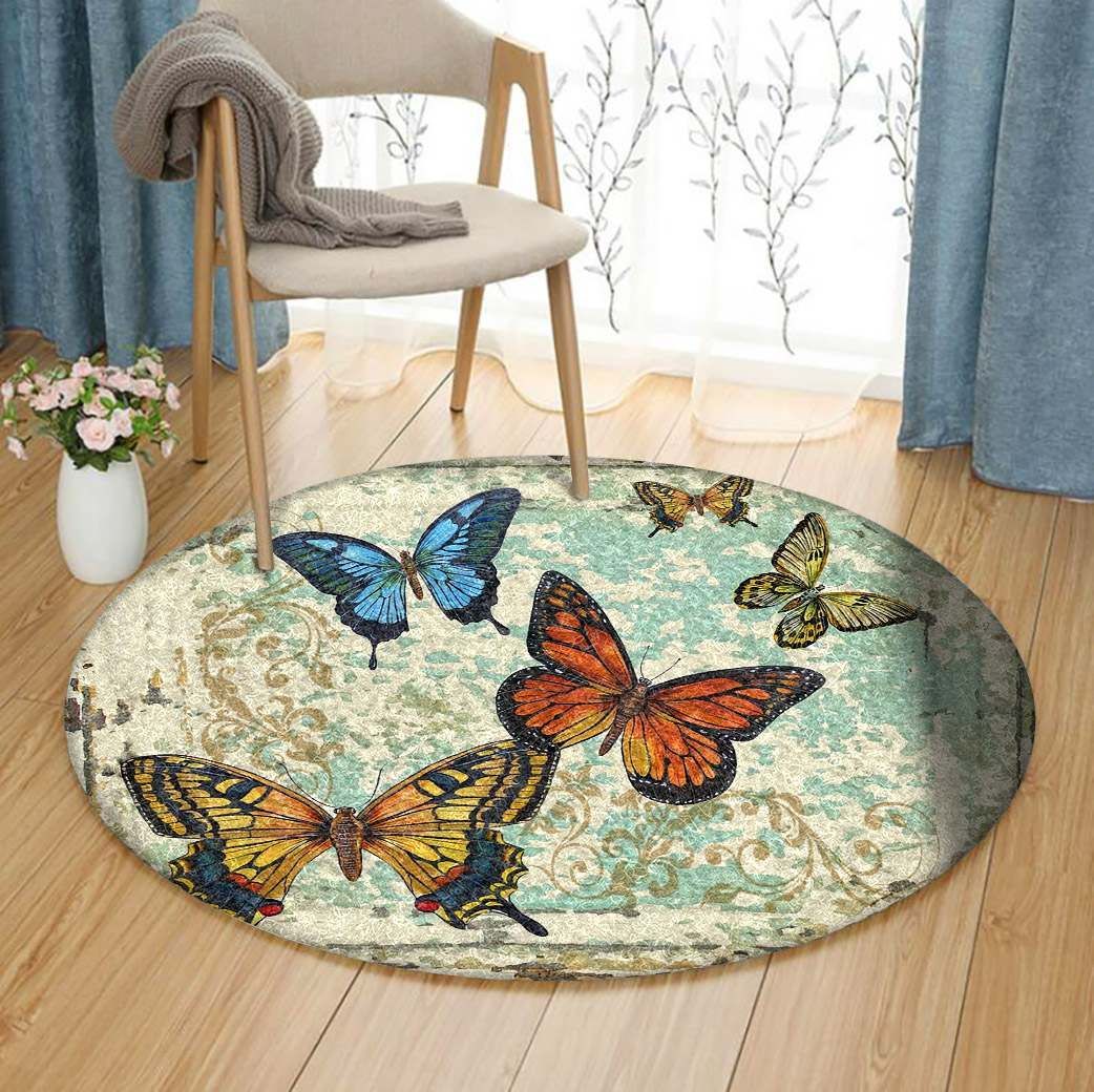 Butterfly Round Carpet