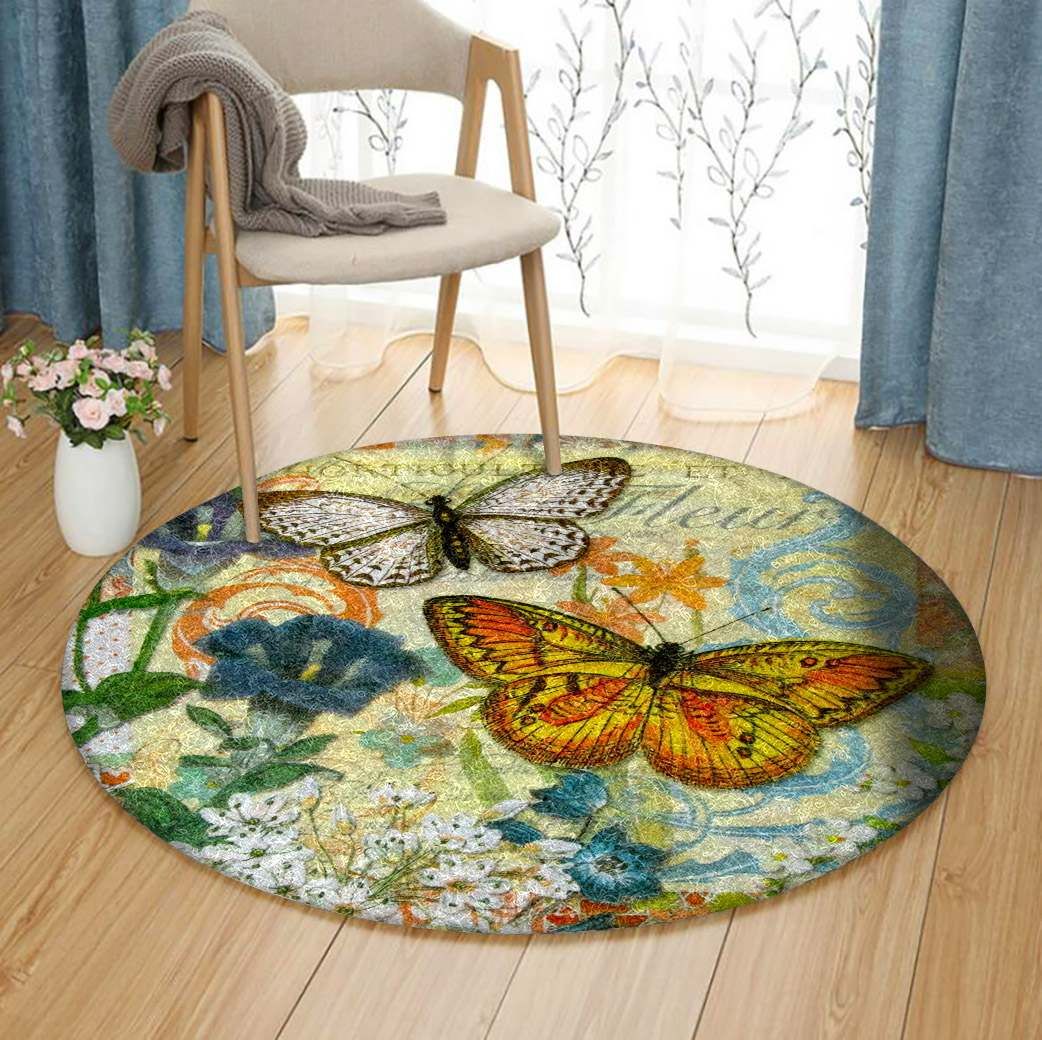 Butterfly Round Carpet
