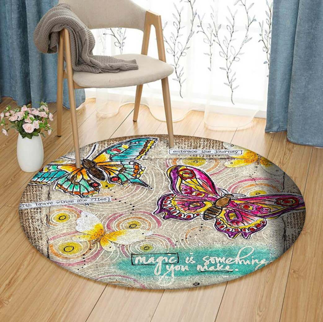 Butterfly Round Carpet