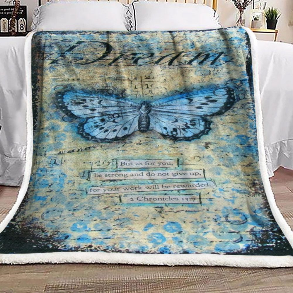 Butterfly Sherpa Fleece Blanket