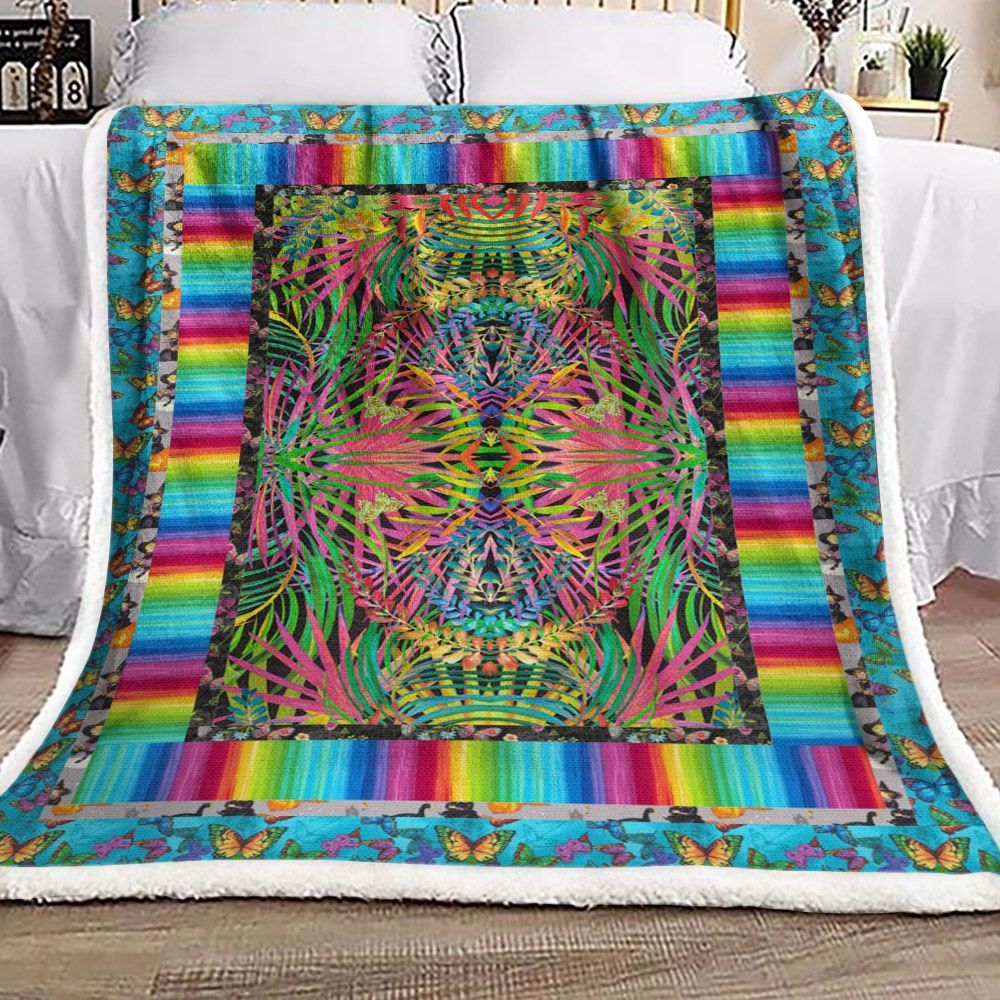Butterfly Pavilion Sherpa Fleece Blanket