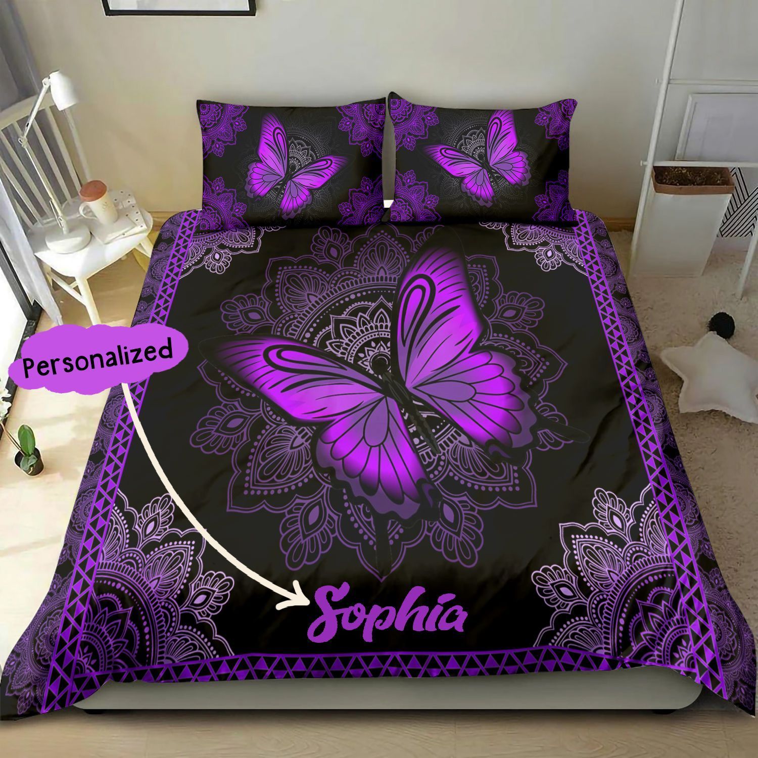 Butterfly Personalized Bedding Set