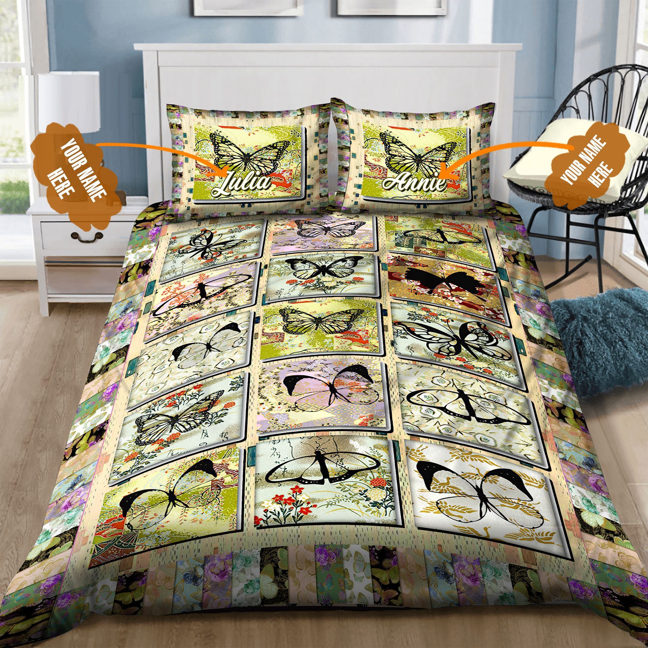 Butterfly Personalized Bedding Set
