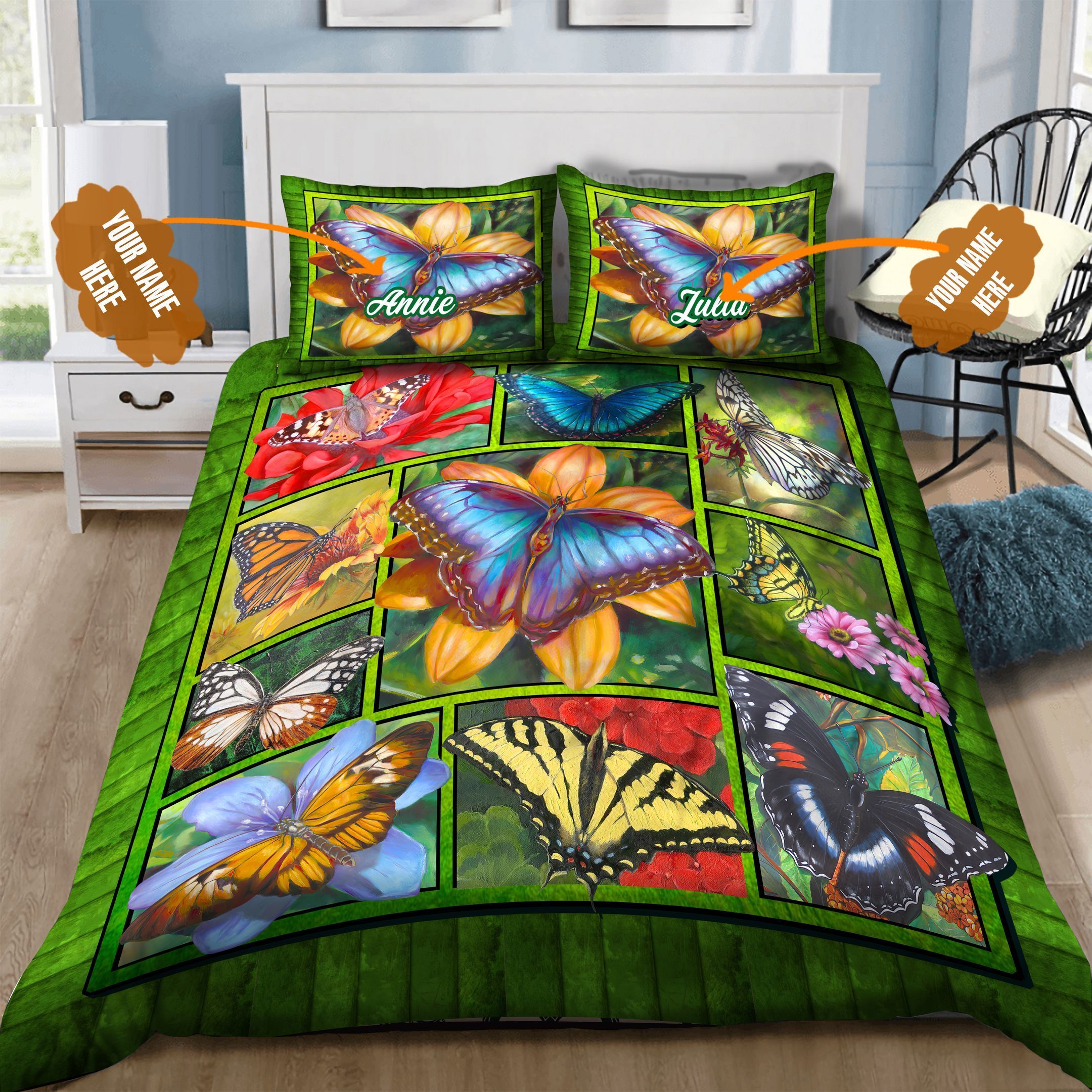 Butterfly Personalized Bedding Set