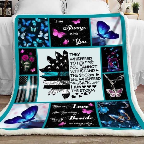 Butterfly Police Sherpa Fleece Blanket