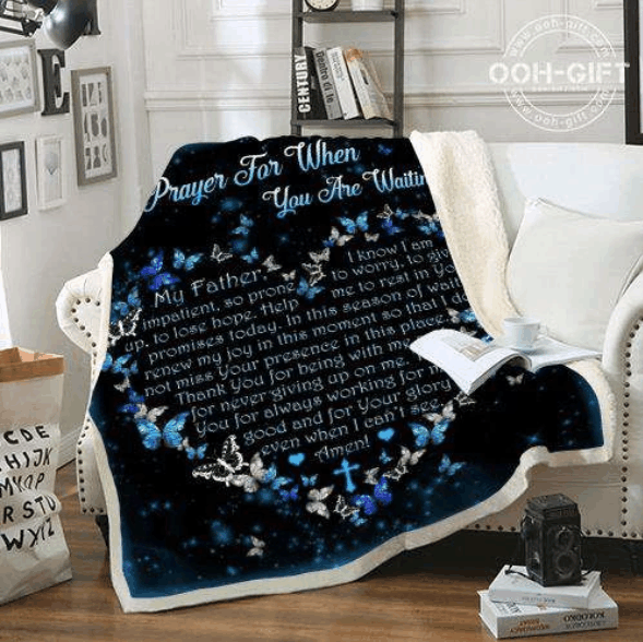 Butterfly Prayer Sherpa Fleece Blanket
