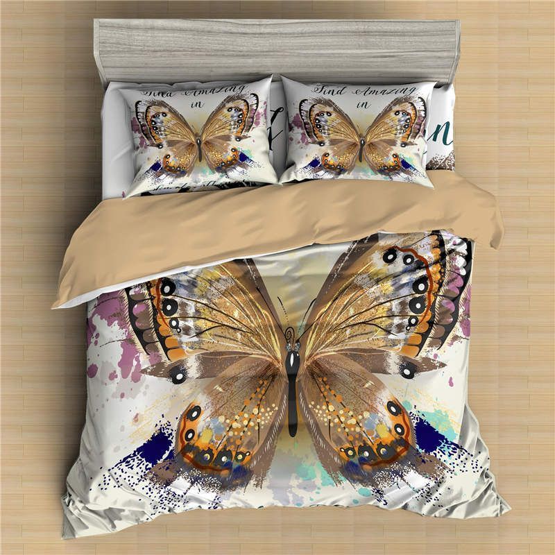 Butterfly Printed Bedding Set