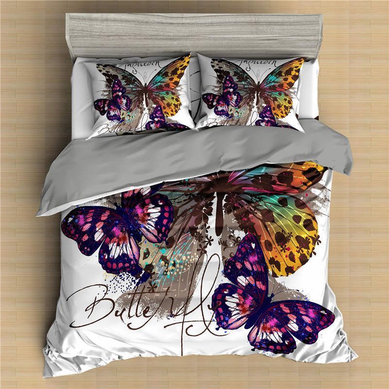 Butterfly Printed Bedding Set