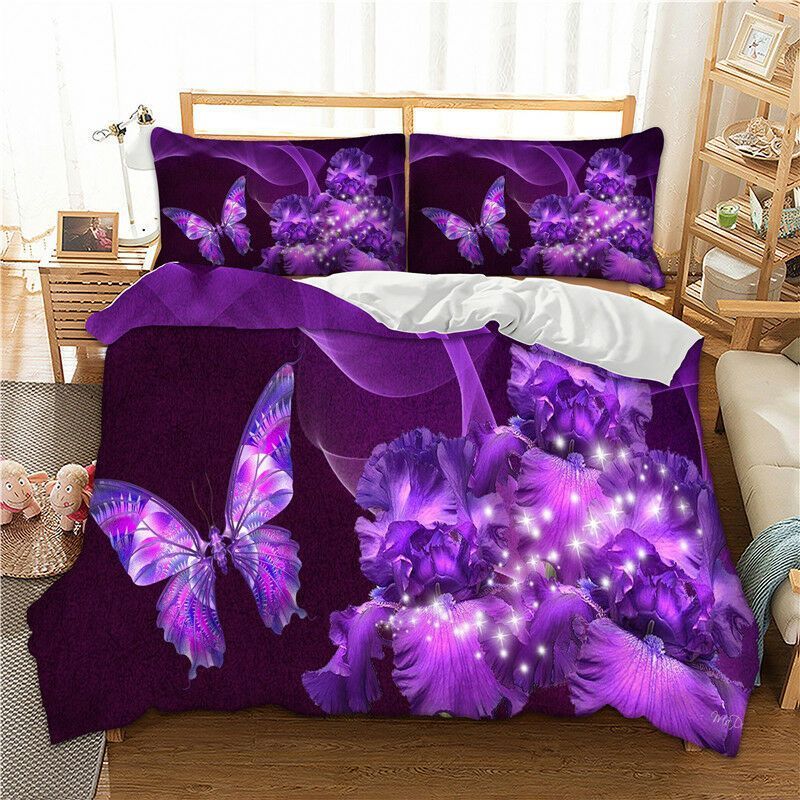 Butterfly Purple Bedding Set