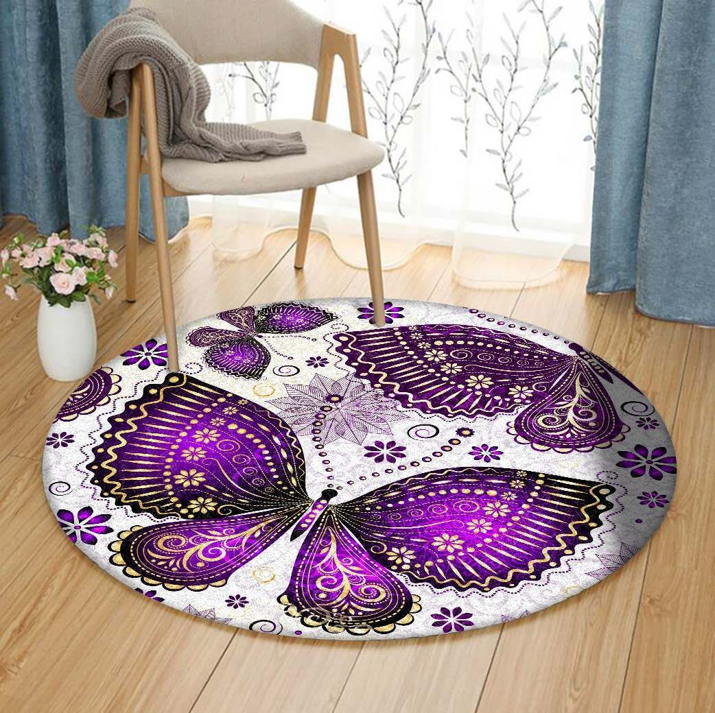Butterfly Round Carpet