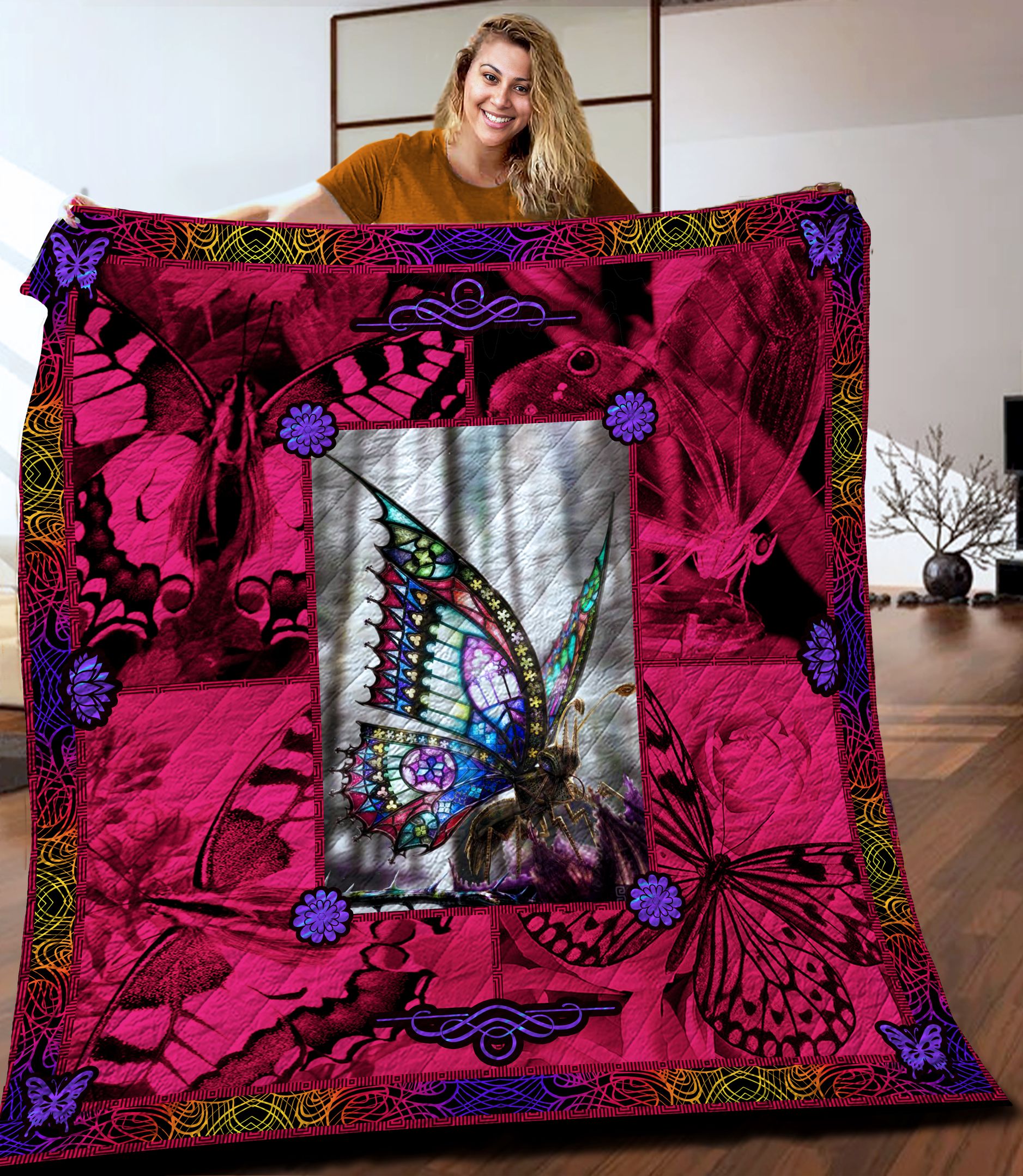 Butterfly Quilt Blanket C9B040604CT