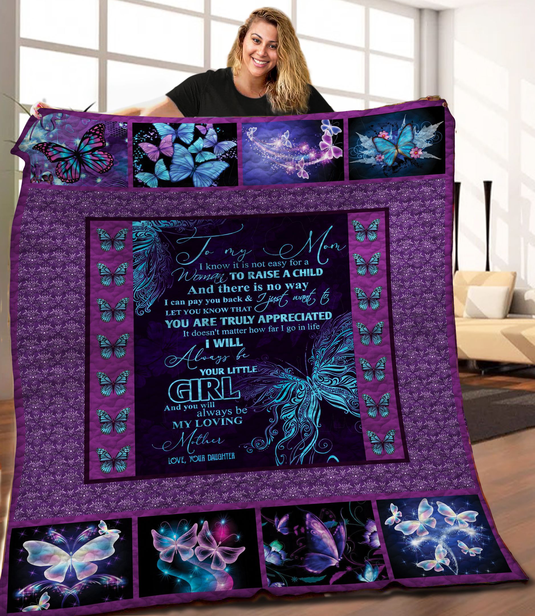 Butterfly Quilt Blanket C9B050602HD