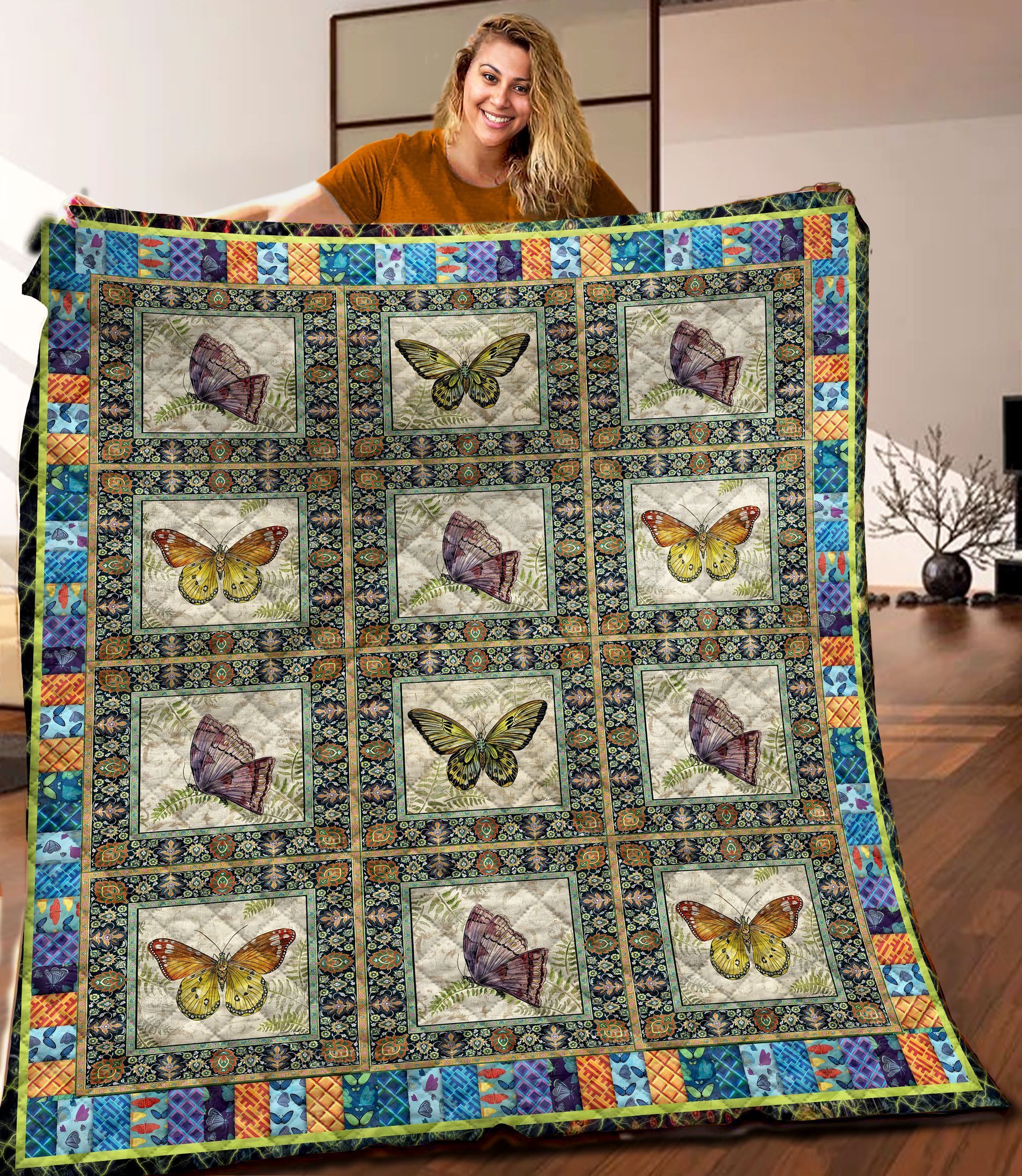 Butterfly Quilt Blanket C9B280337HD