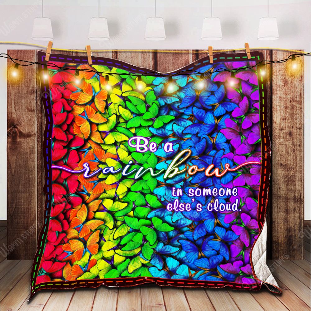 Butterfly Rainbow Quilt Blanket Kp Dhc1312492Dd