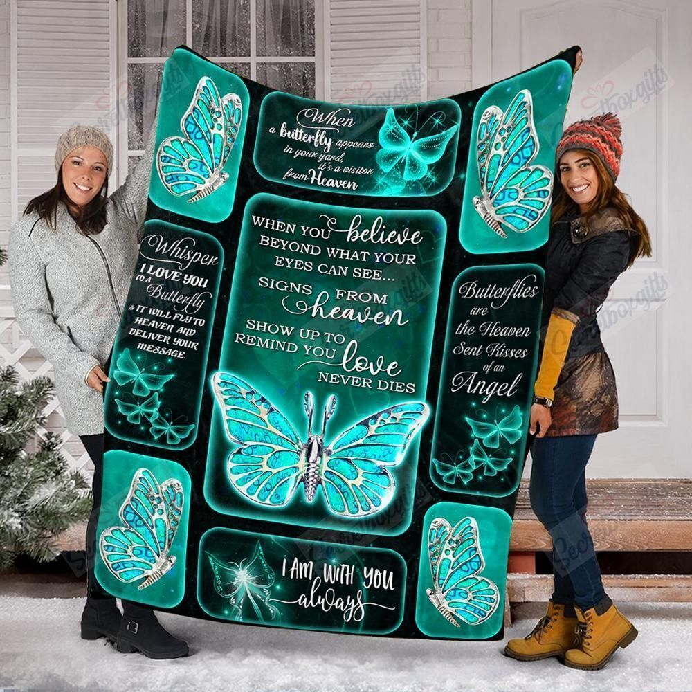 Butterfly Saying Quote Fleece Blanket