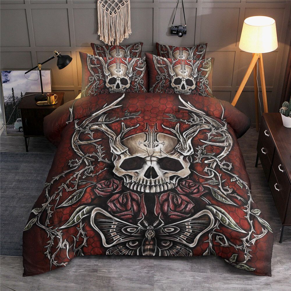 Butterfly Skull Bedding Set