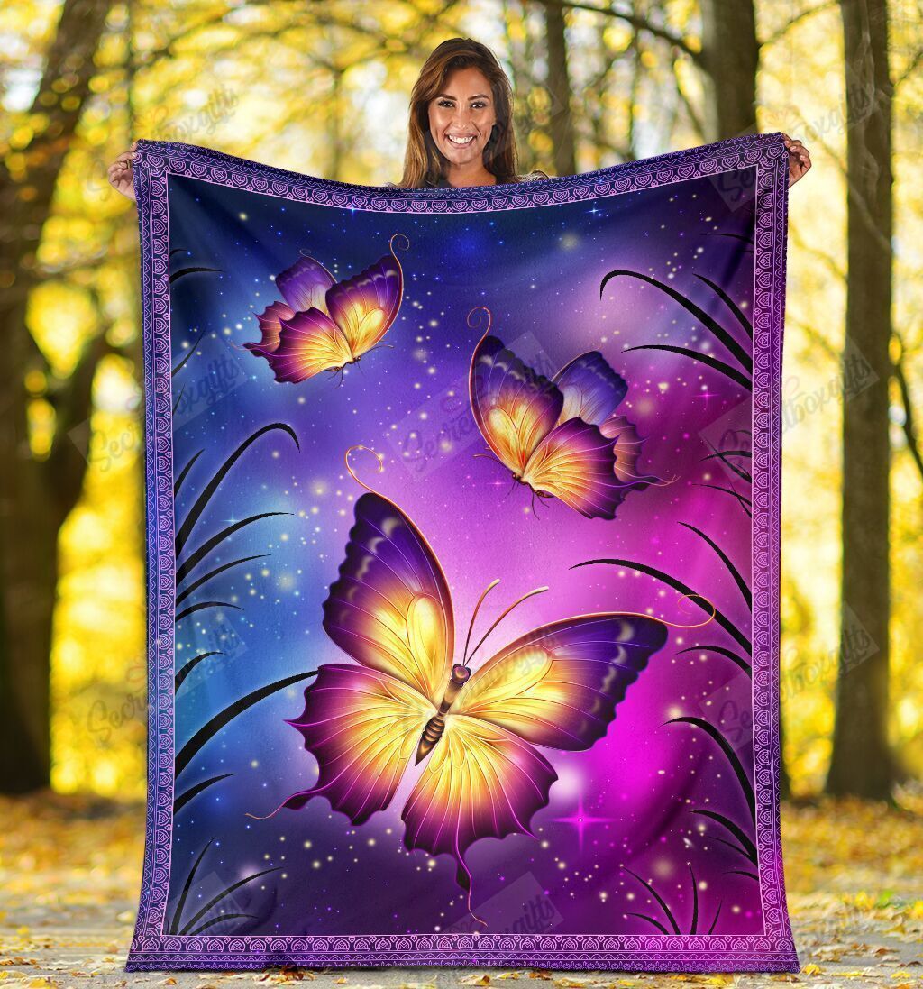 Butterfly Sky Fleece Blanket