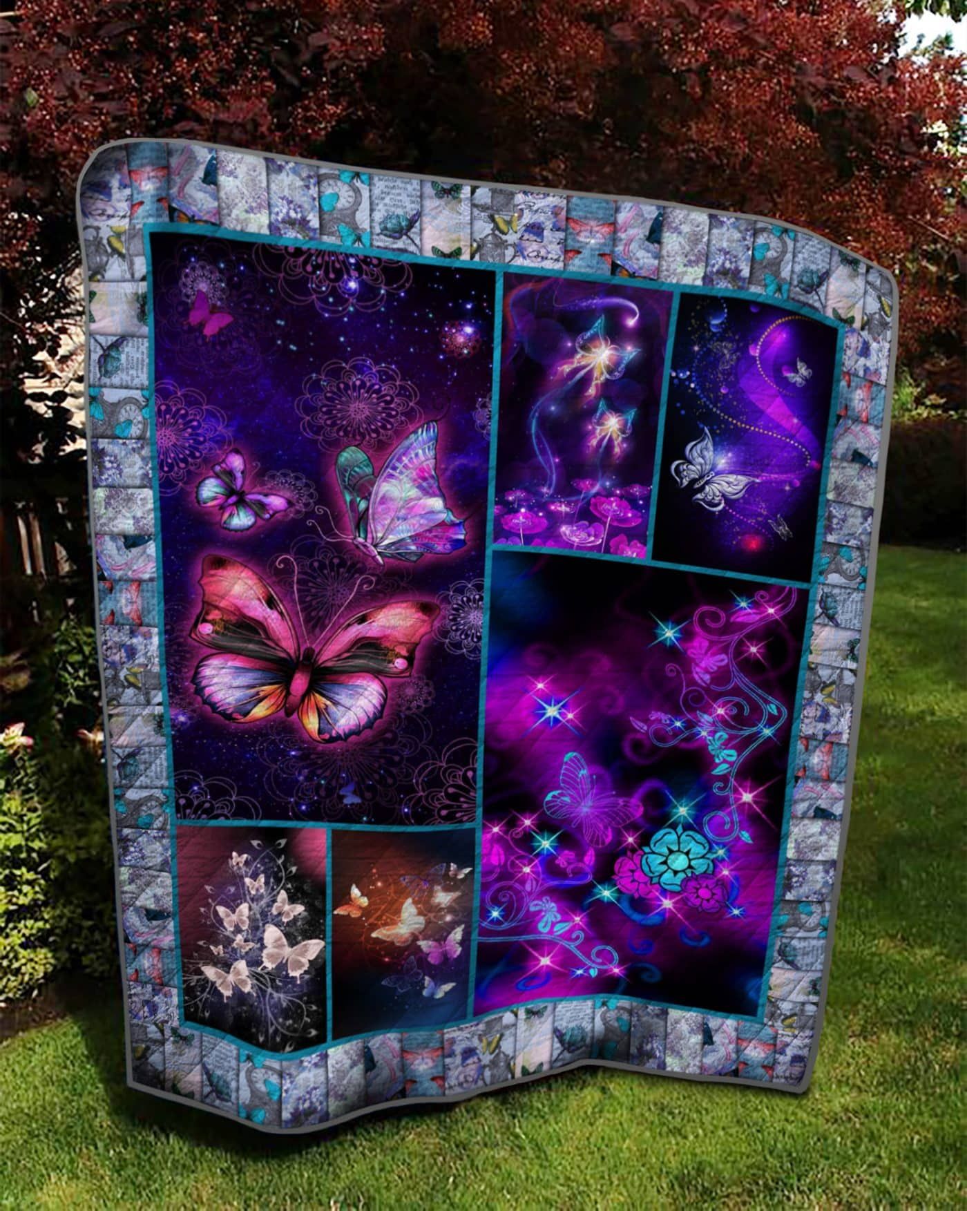 Butterfly Special Violet Quilt Blanket Quilt Blanket DHC020120763TD