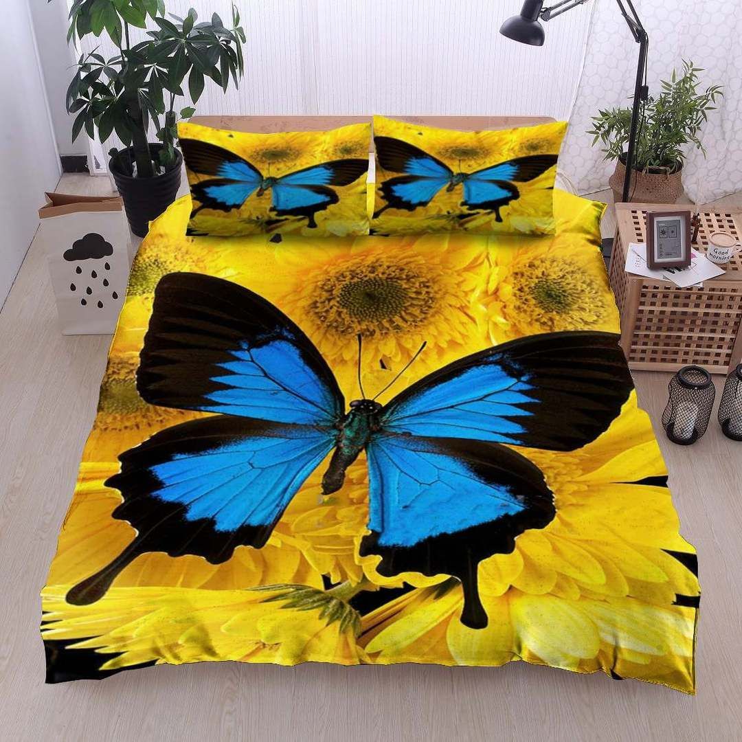 Butterfly Sunflower Bedding Set