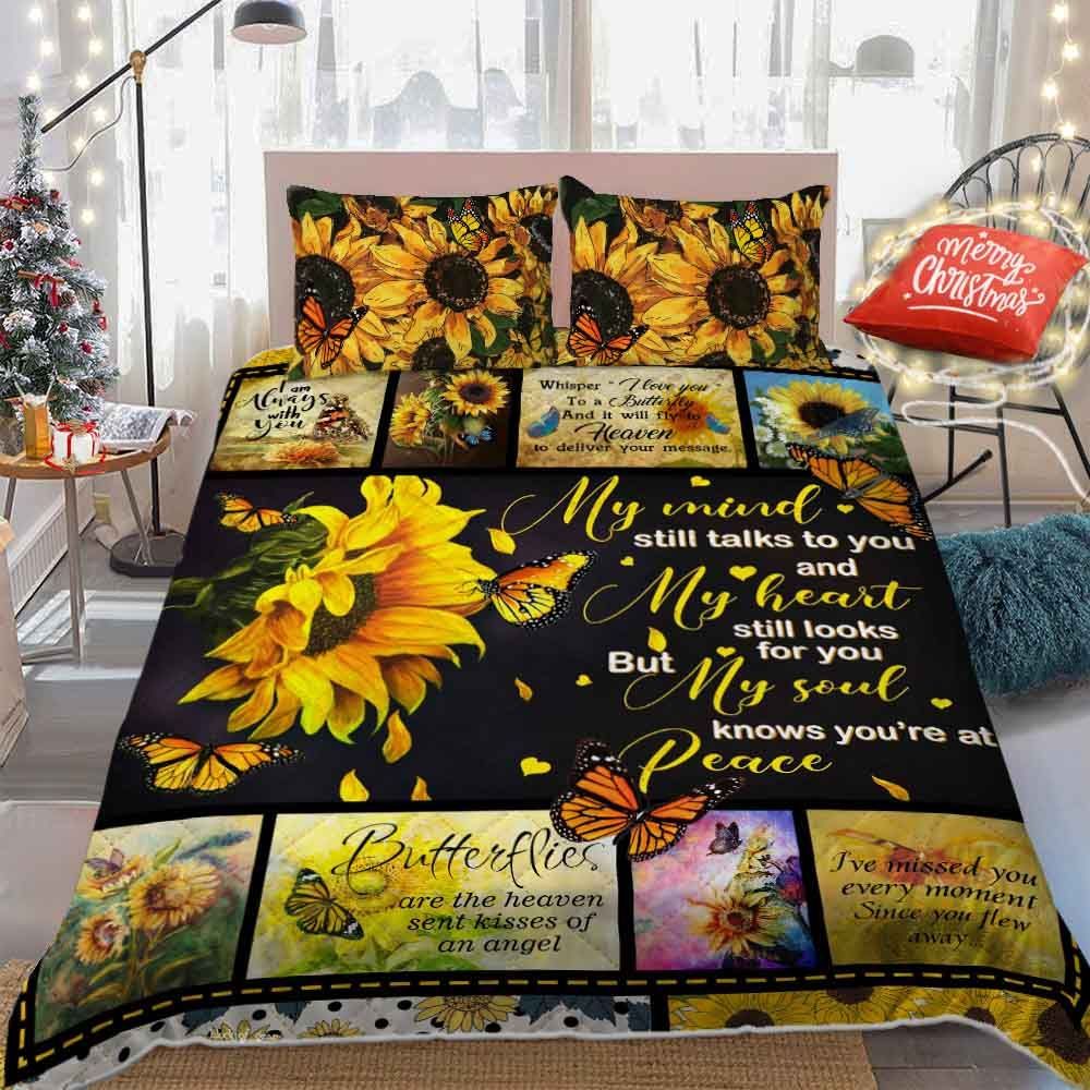 Butterfly Sunflower Bedding Set