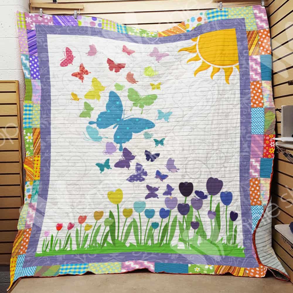 Butterfly Sunflower Quilt Blanket DHC03021450TD