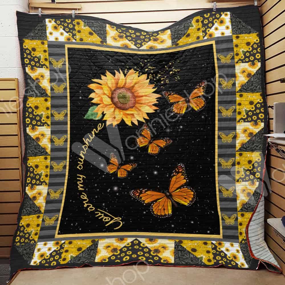 Butterfly Sunflower Quilt Blanket DHC03021492TD