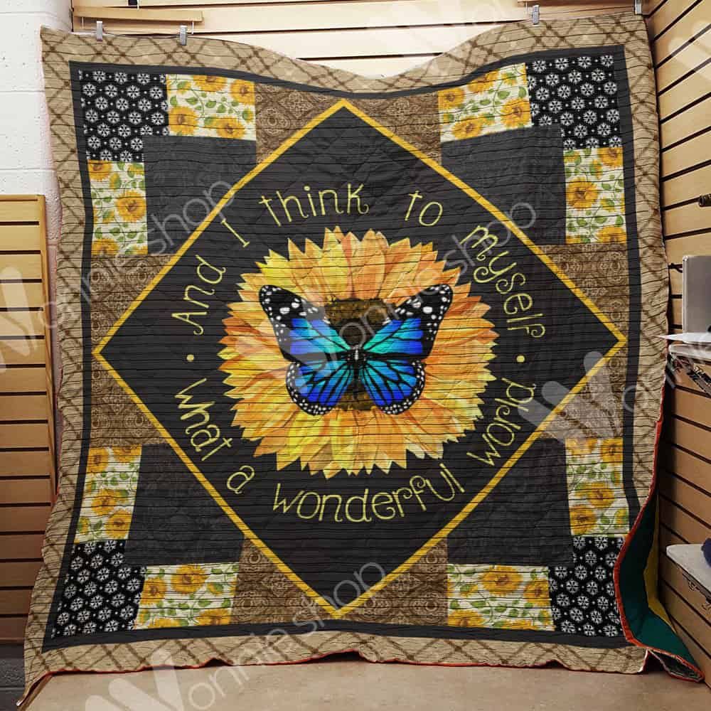 Butterfly Sunflower Quilt Blanket DHC03021498TD