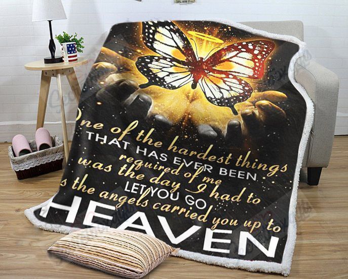 Butterfly The Angels Carried You Up To Heaven Fleece Blanket