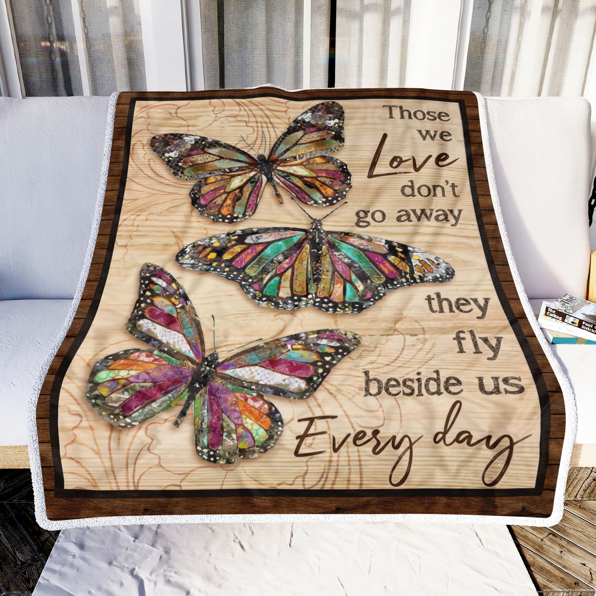 Butterfly Those We Love Fleece Blanket