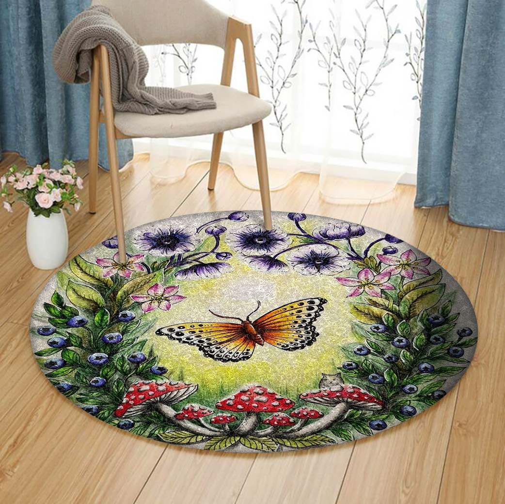 Butterfly Round Carpet