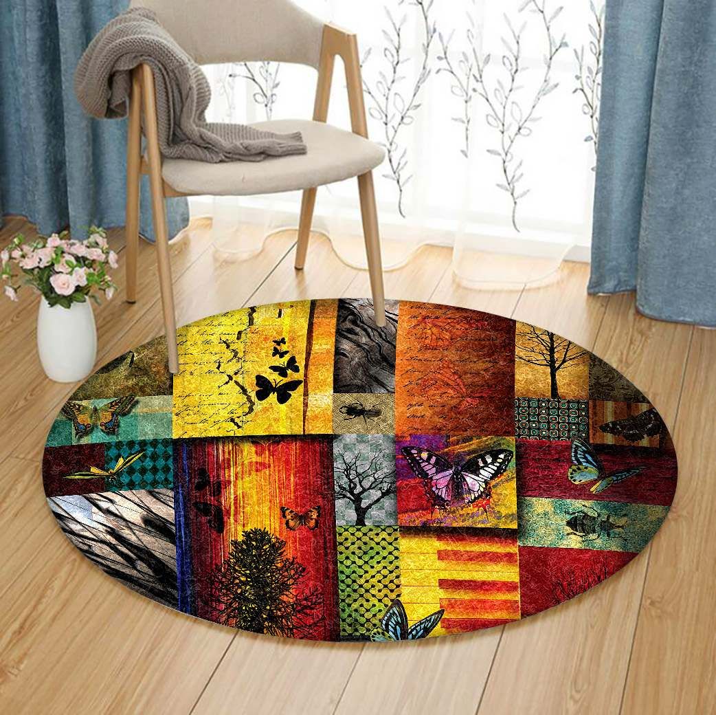 Butterfly Round Carpet