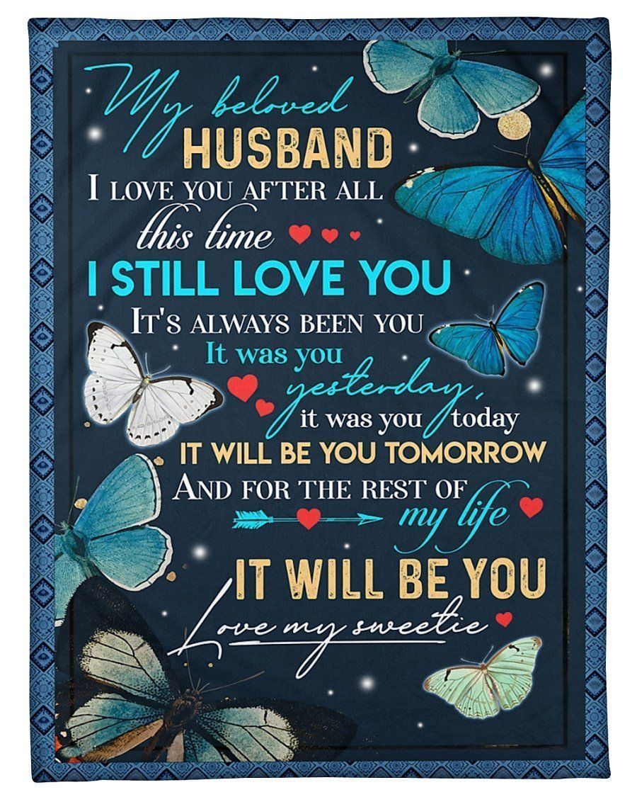 Butterfly To Angel Husband I Still Love You Fleece Blanket