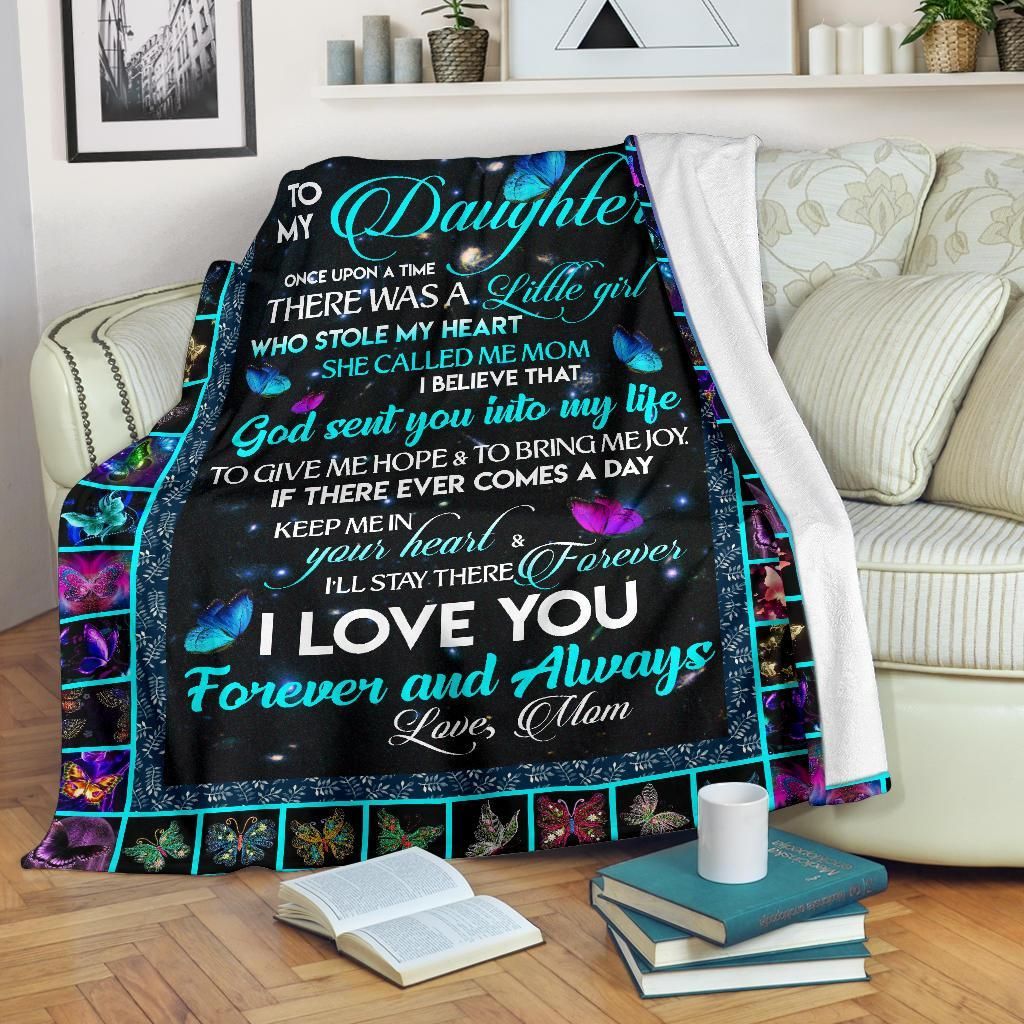 Butterfly To My Daughter Sherpa Fleece Blanket