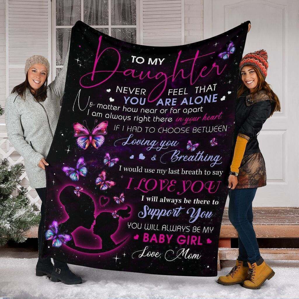 Butterfly To My Daughter Sherpa Fleece Blanket