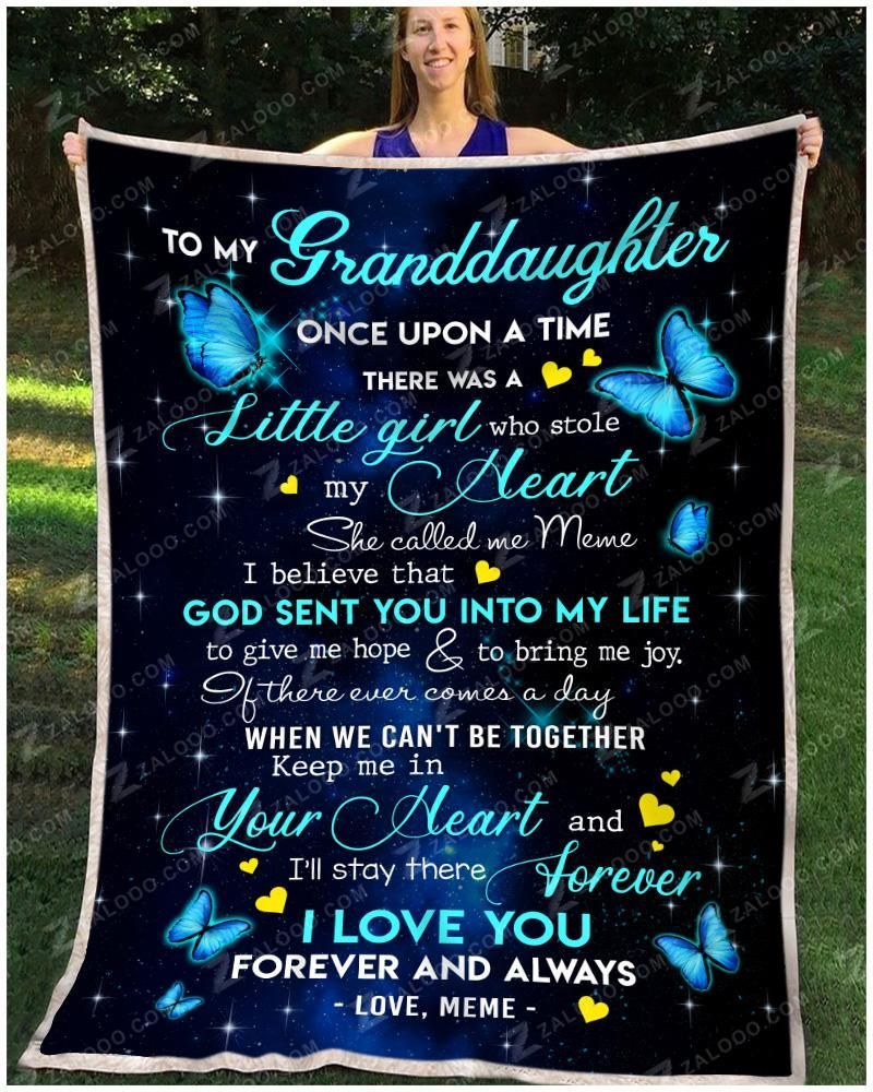 Butterfly To My Granddaughter Sherpa Fleece Blanket