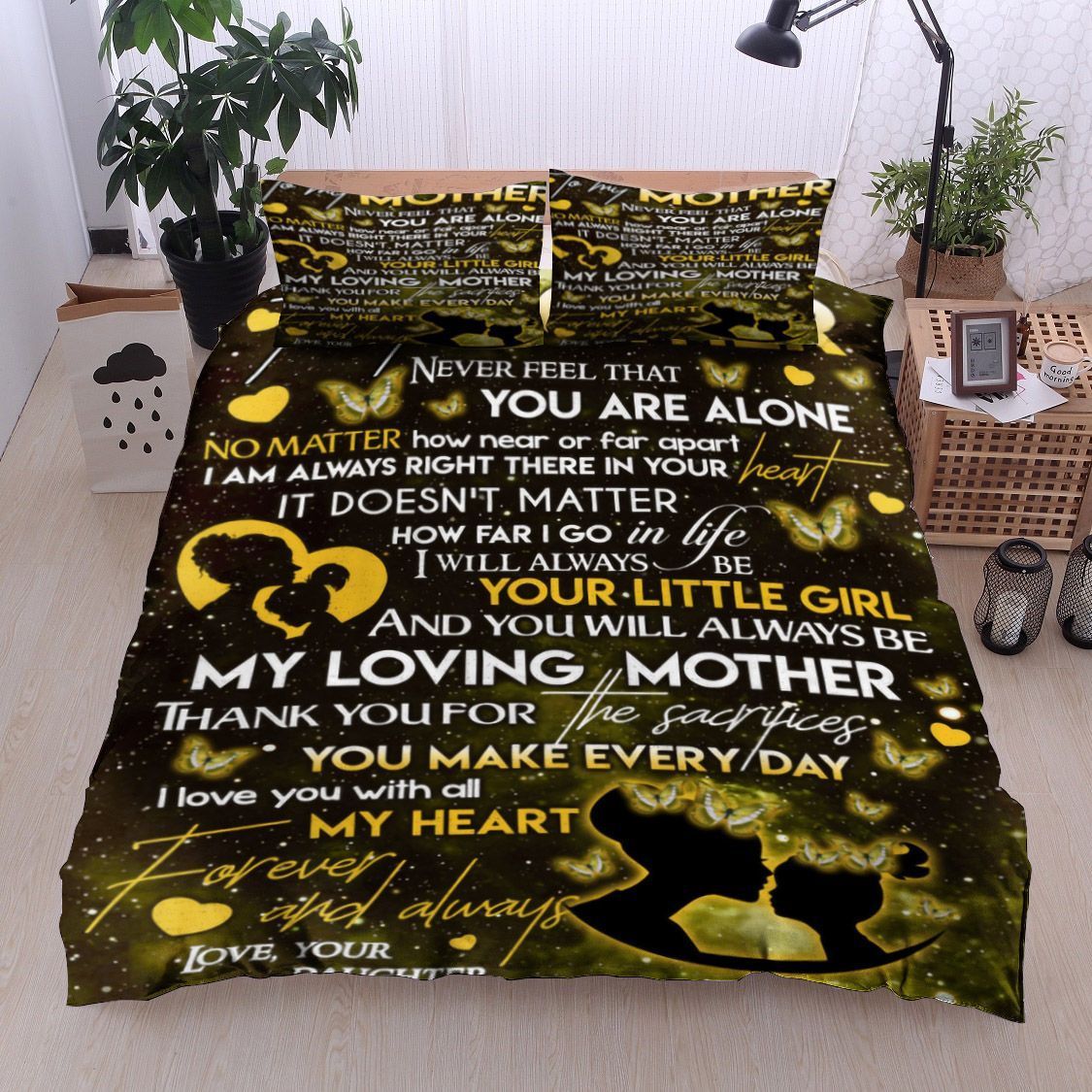 Butterfly To My Mother Love Your Daughter Bedding Set