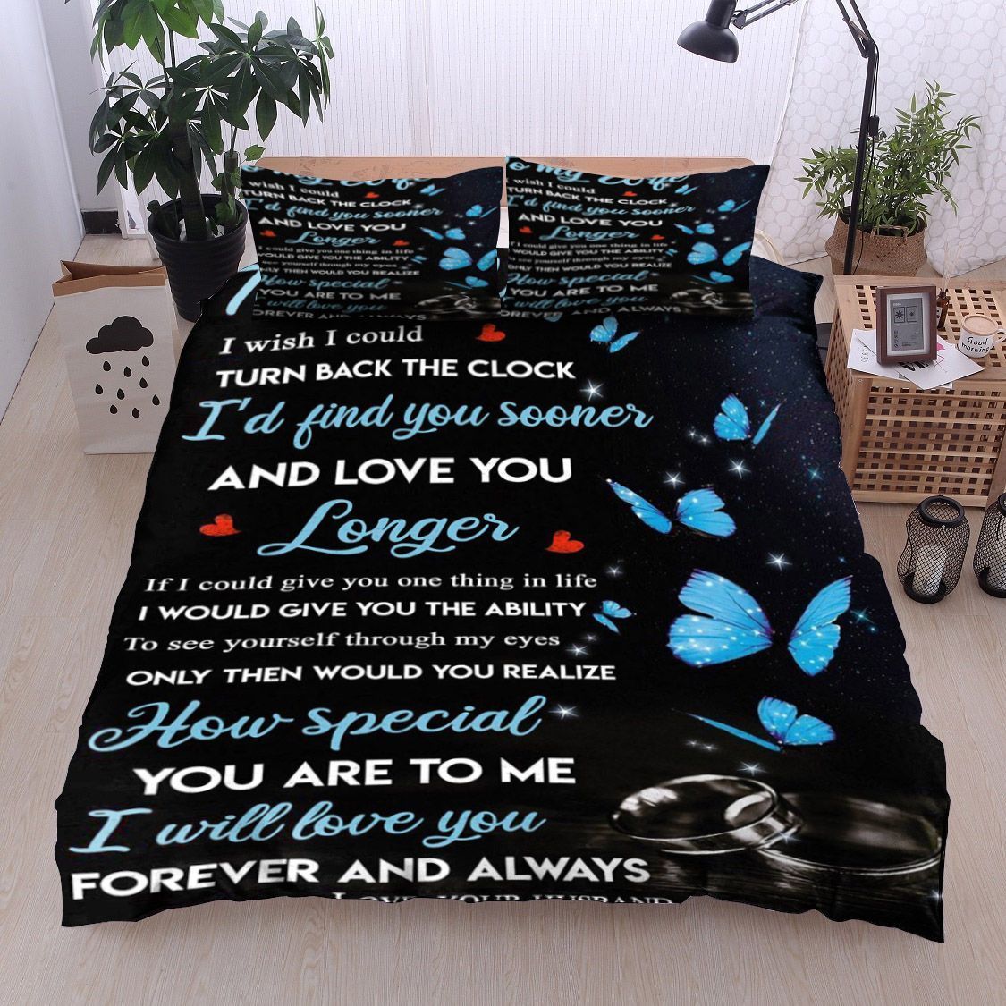 Butterfly To My Wife Bedding Set