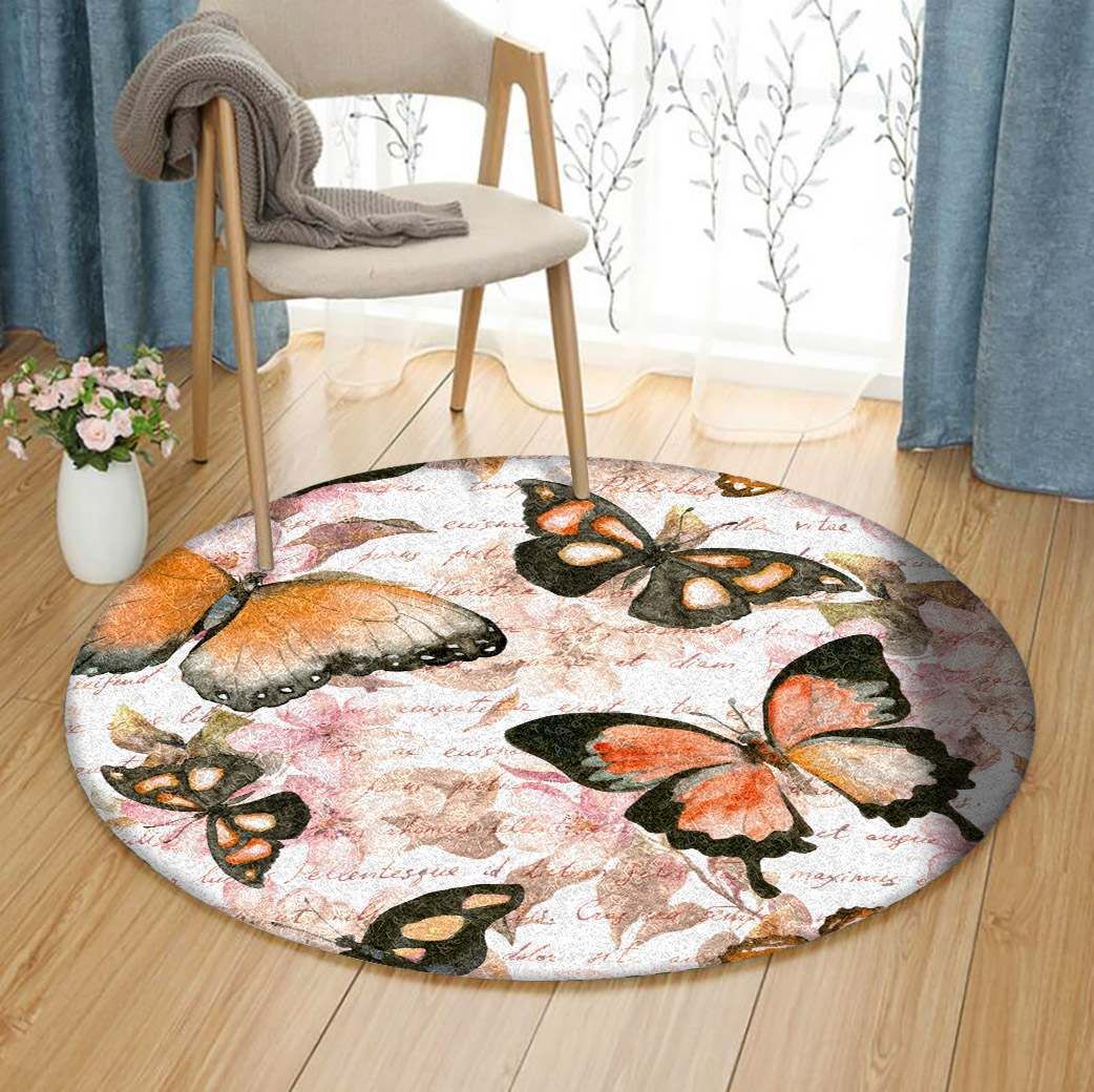 Butterfly Round Carpet