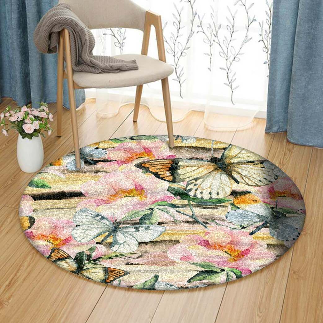 Butterfly Round Carpet