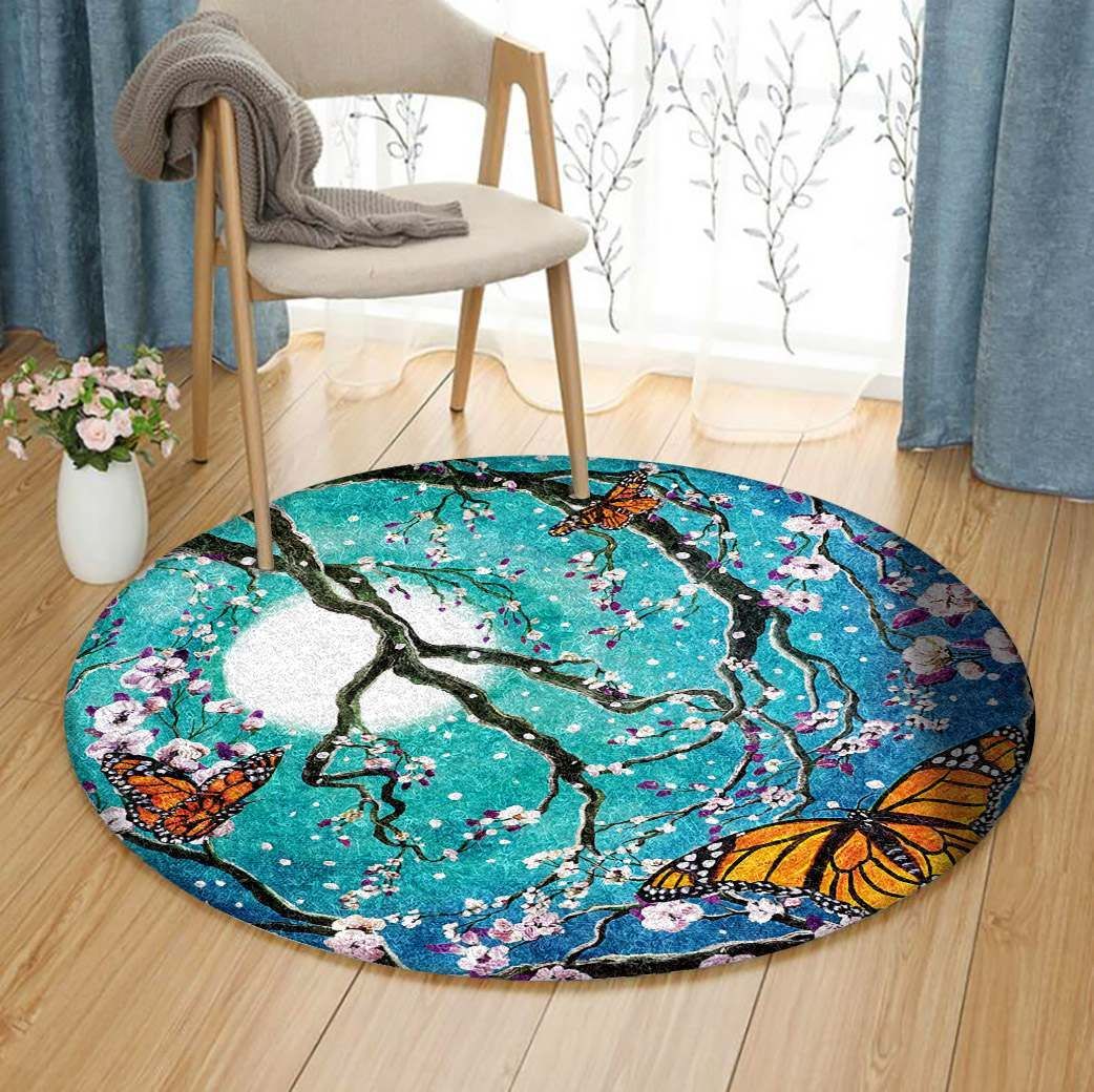 Butterfly Round Carpet