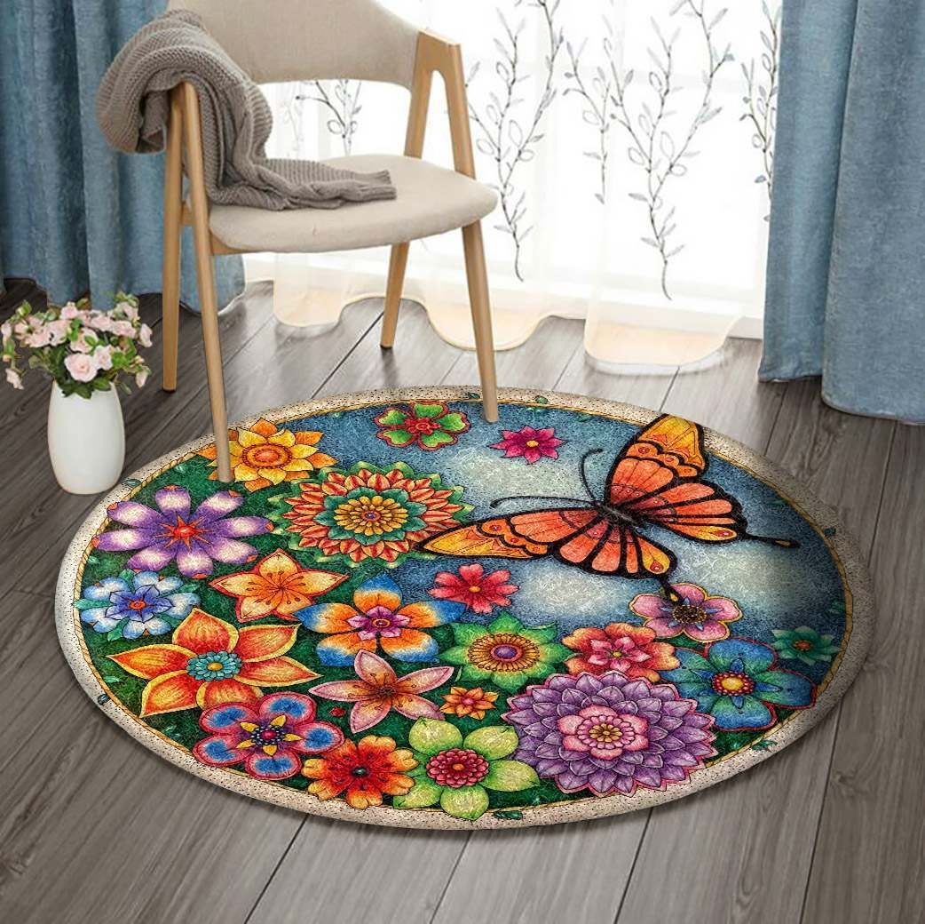 Butterfly Round Carpet